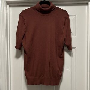 Torrid Chocolate Short Sleeve Turtleneck Sweater, Plus Sized - 1